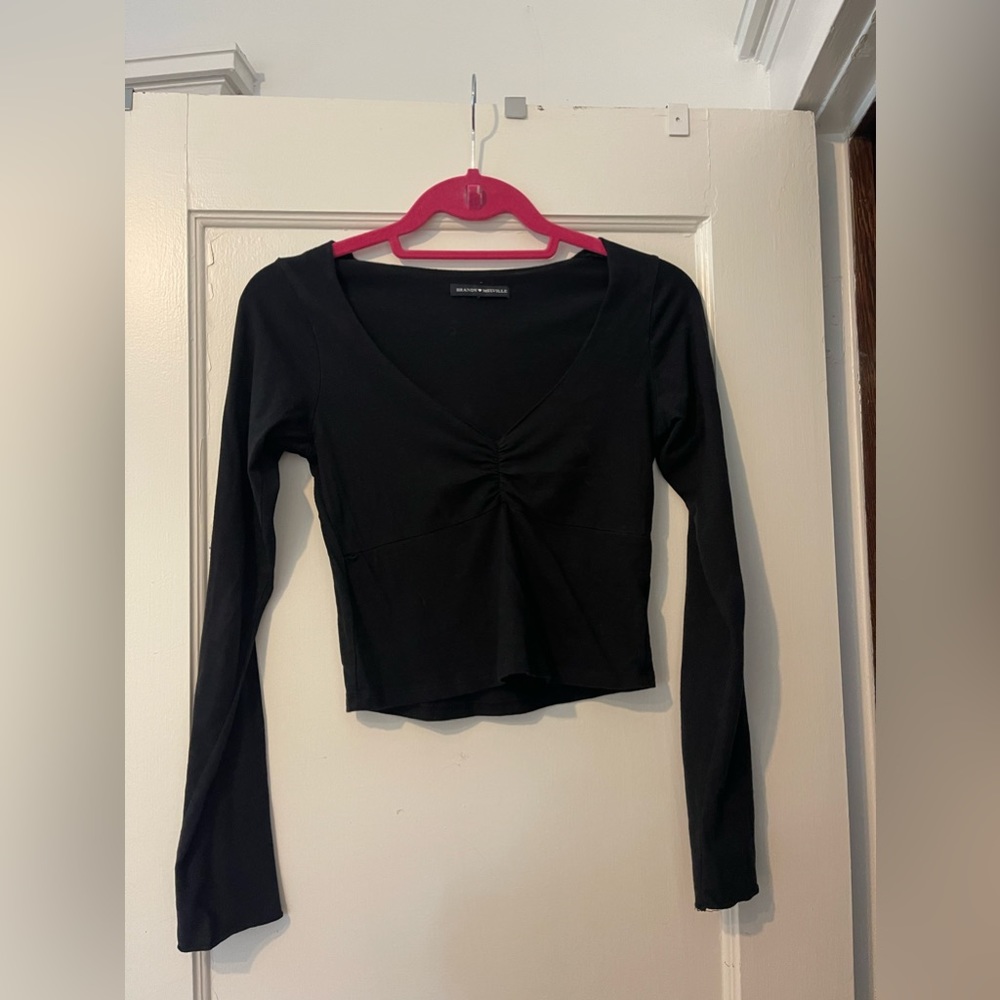 Brandy Melville Black Long Sleeve Top